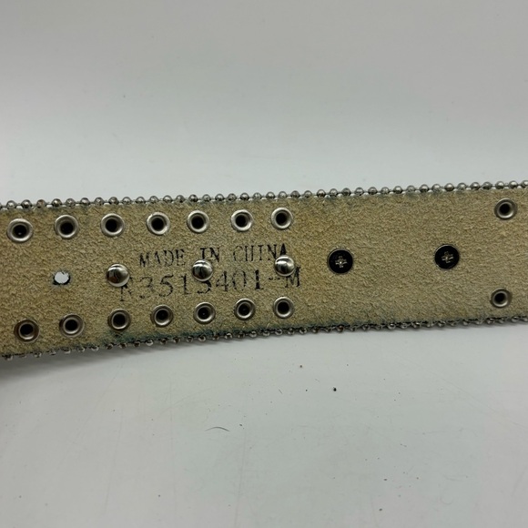 Blazin Roxx Womens M Belt Black Leather Rhinestone Horseshoe Bling Cowgirl - Picture 3 of 8